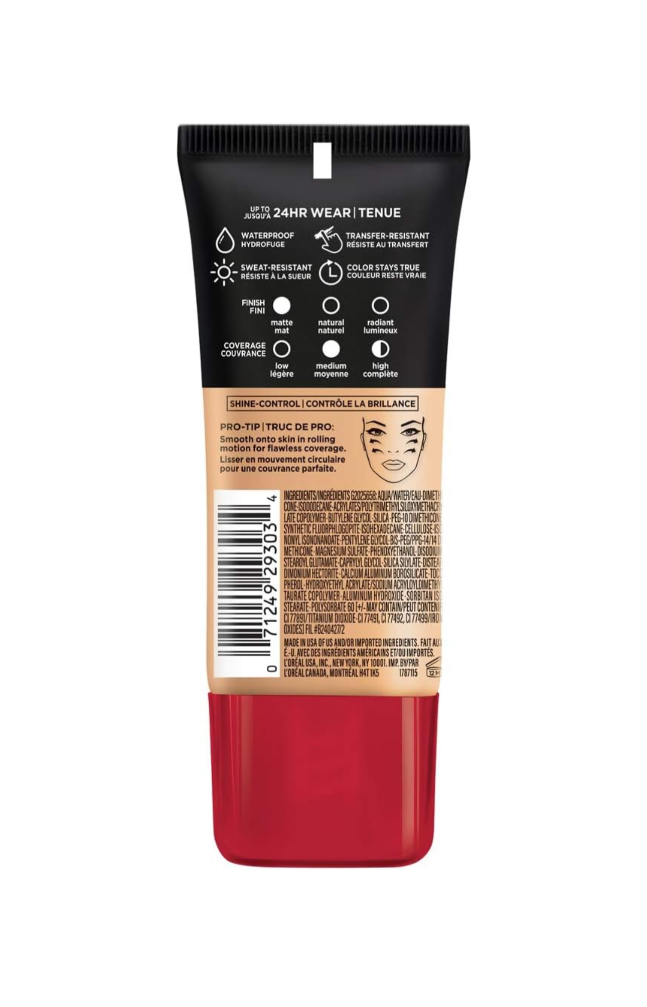 24H Infallible Pro Matte 104 Golden Beige Loreal Paris