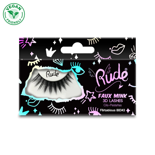 Faux Mink 3D Lashes Rude Cosmetics