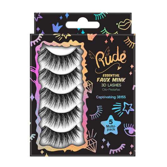 Essential Faux Mink 3D Multi-Pack Rude Cosmetics