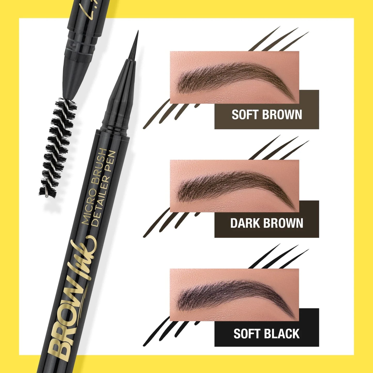 Brow Ink Micro Brush Dark Brown L.a girl