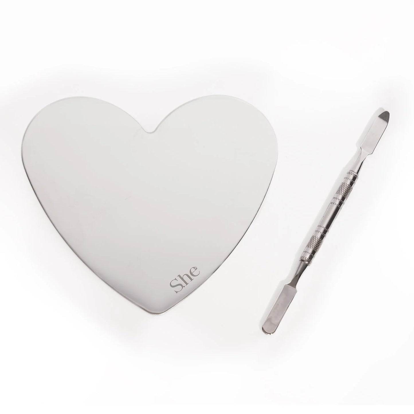 Paleta mezcladora forma  corazón