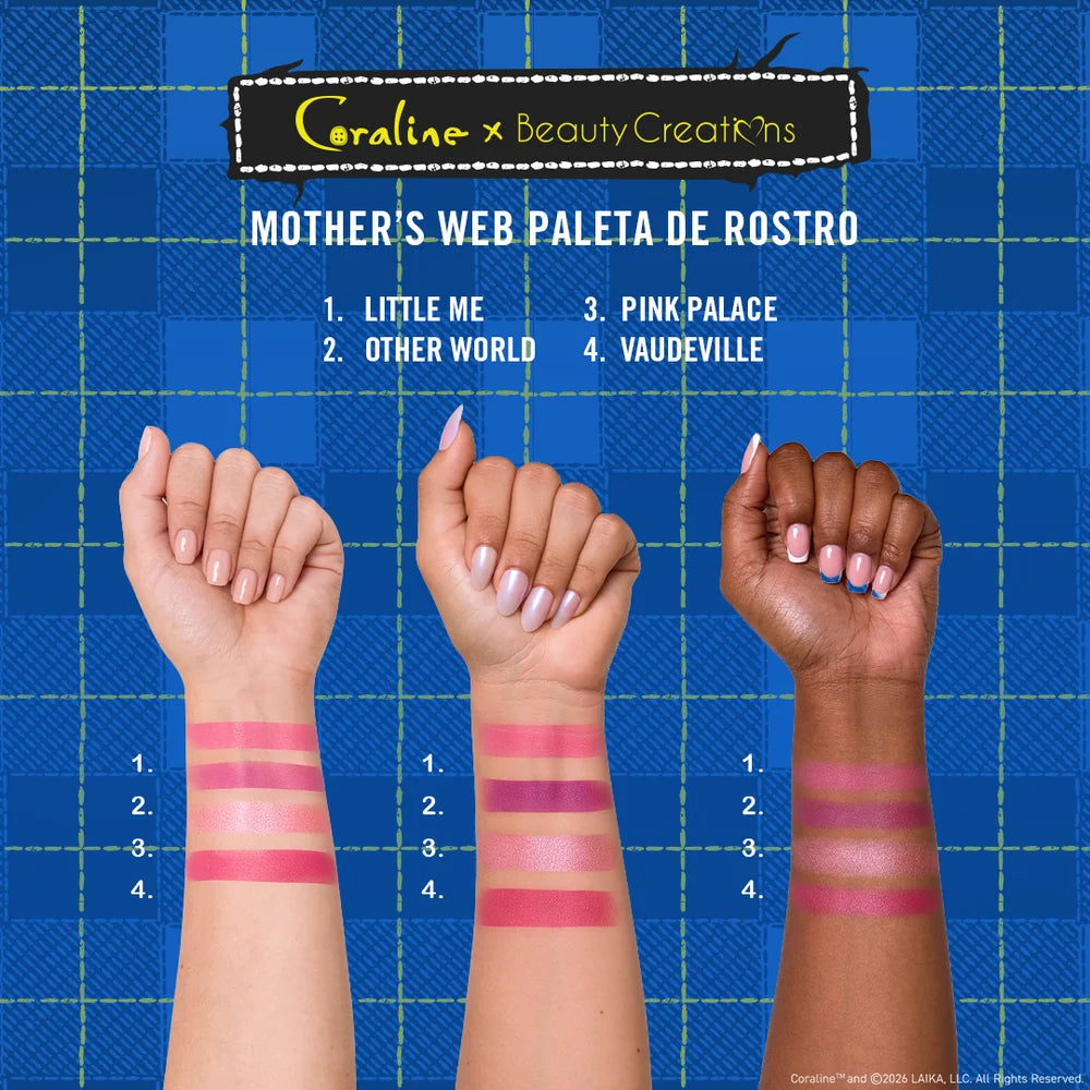 Mothers Web Paleta rostro Coraline x Beauty Creations