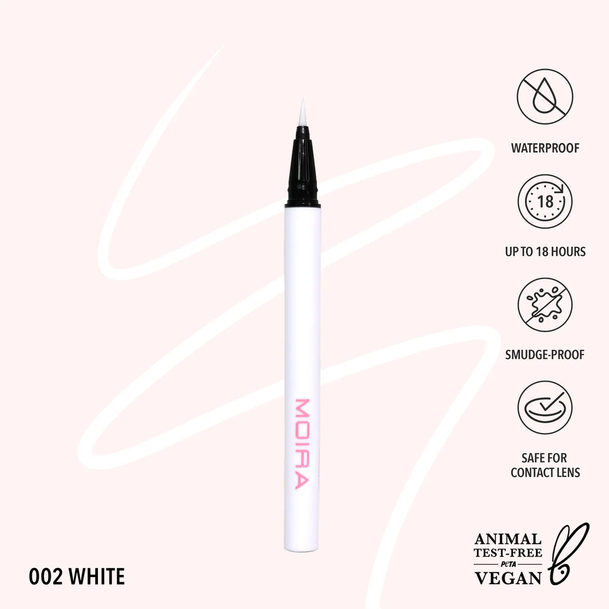 Delineador líquido Blanco Moira Beauty