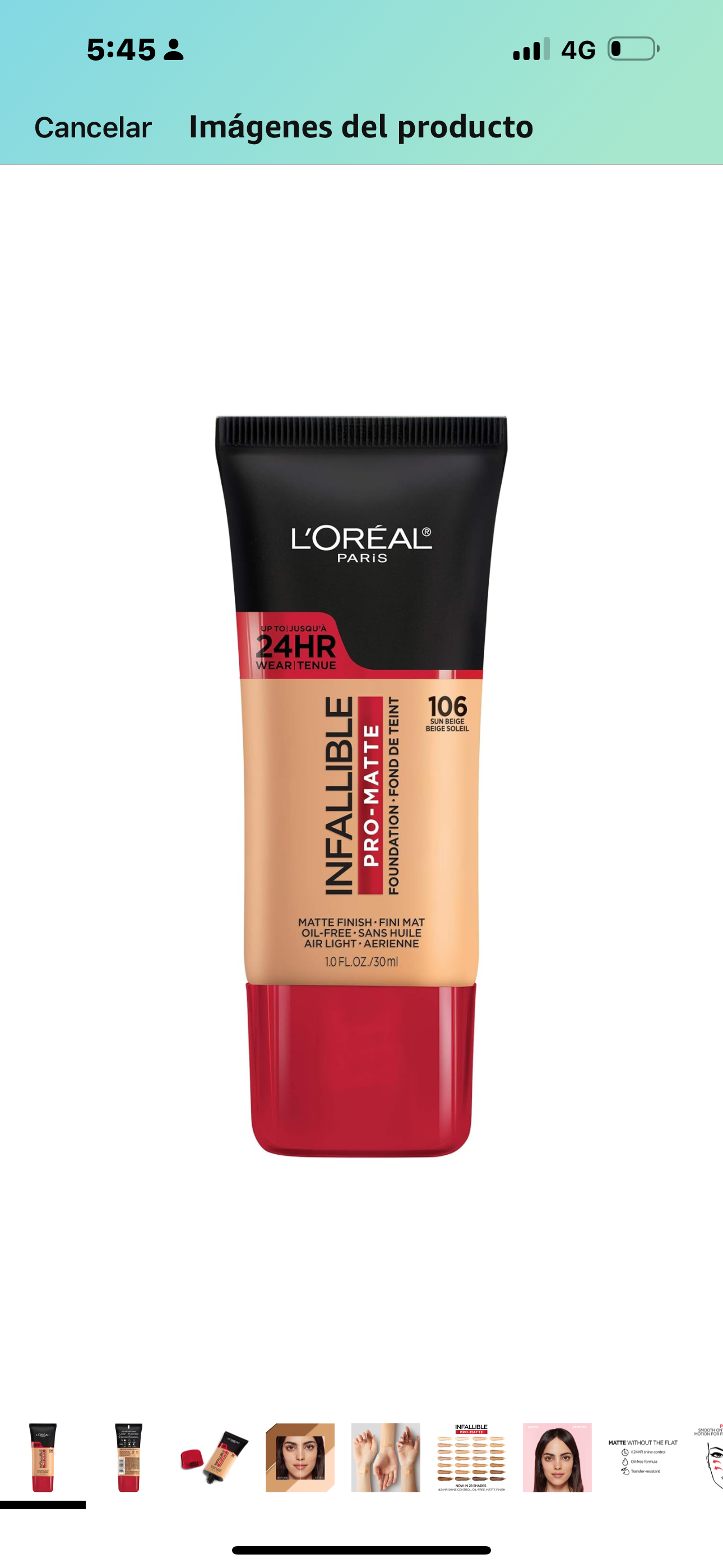 24H Infallible Pro Matte 106 Sun Beige Loreal Paris