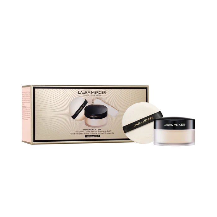 Indulgent Icon Translucent Losde Setting Powder + Puff Laura Mercier