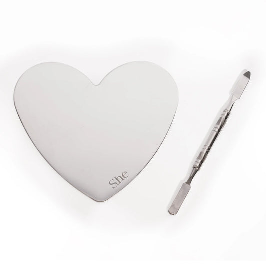 Paleta mezcladora forma  corazón