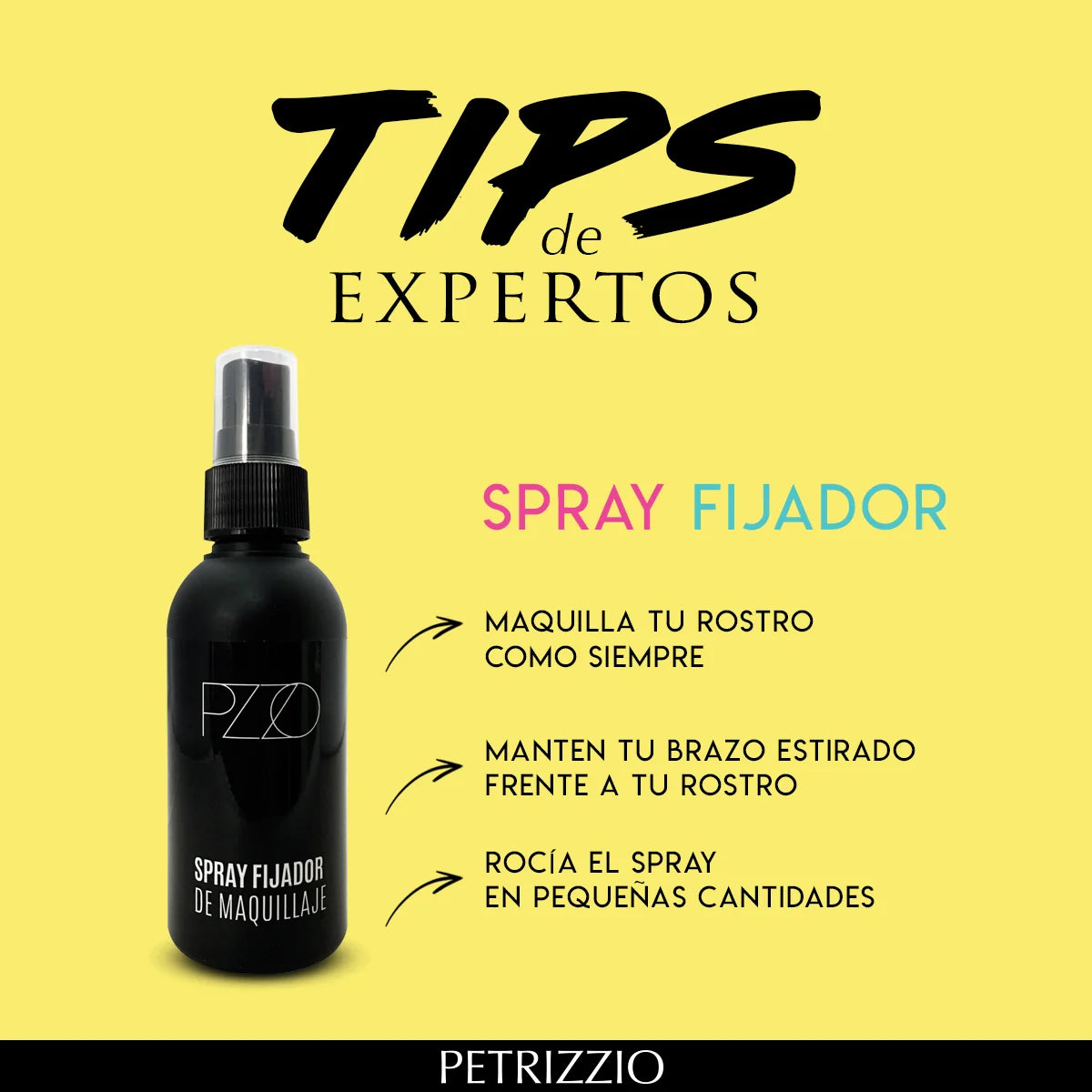 Spray Fijador de maquillaje Petrizzio