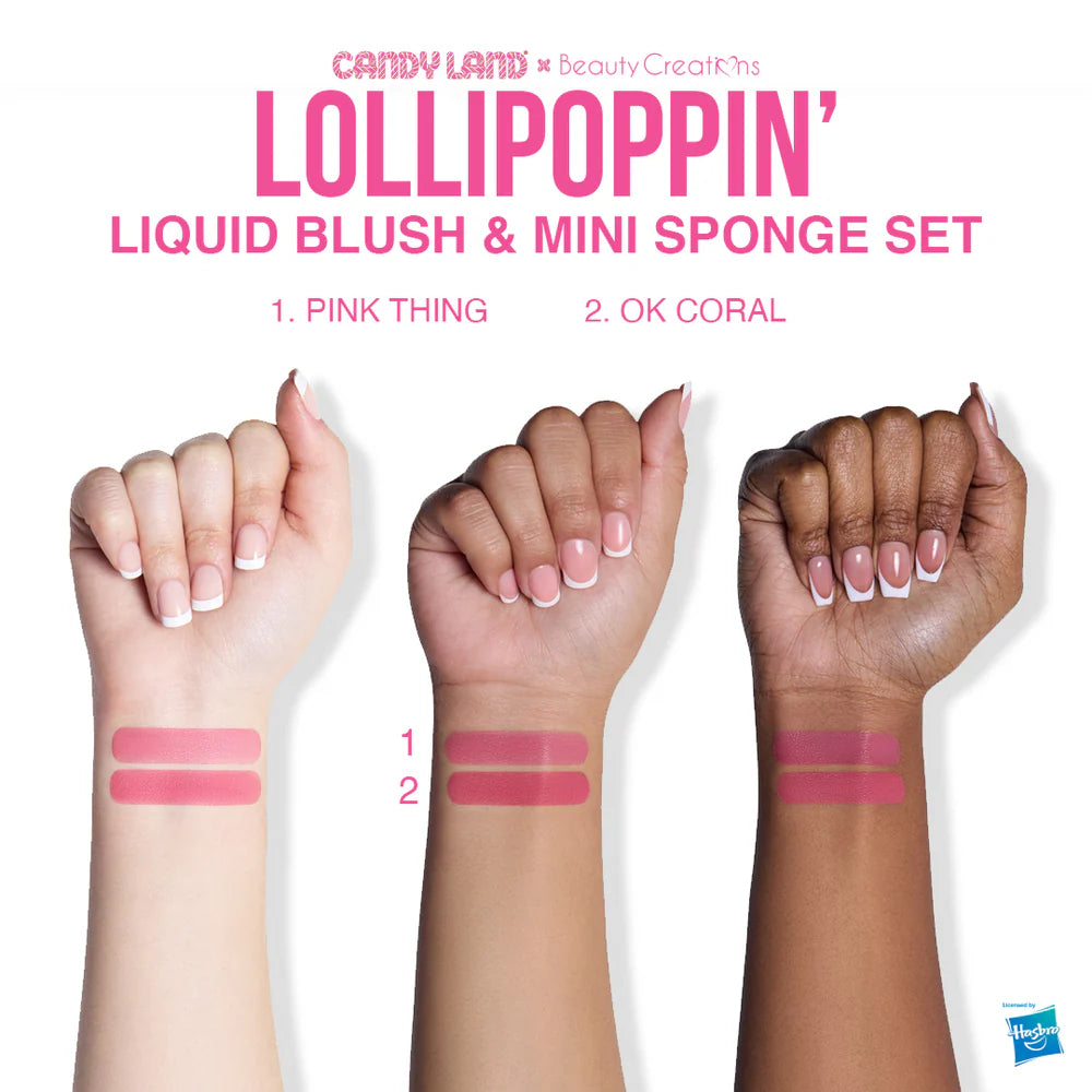 Set Rubor líquido y esponjas Candy Land Beauty Creations