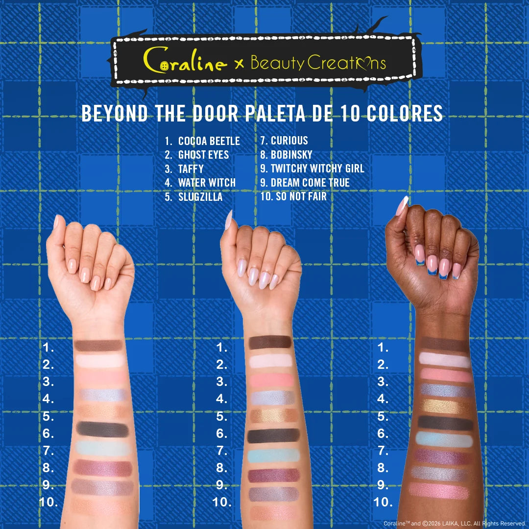 Beyond the Door Paleta de Sombras Coraline x Beauty Creations