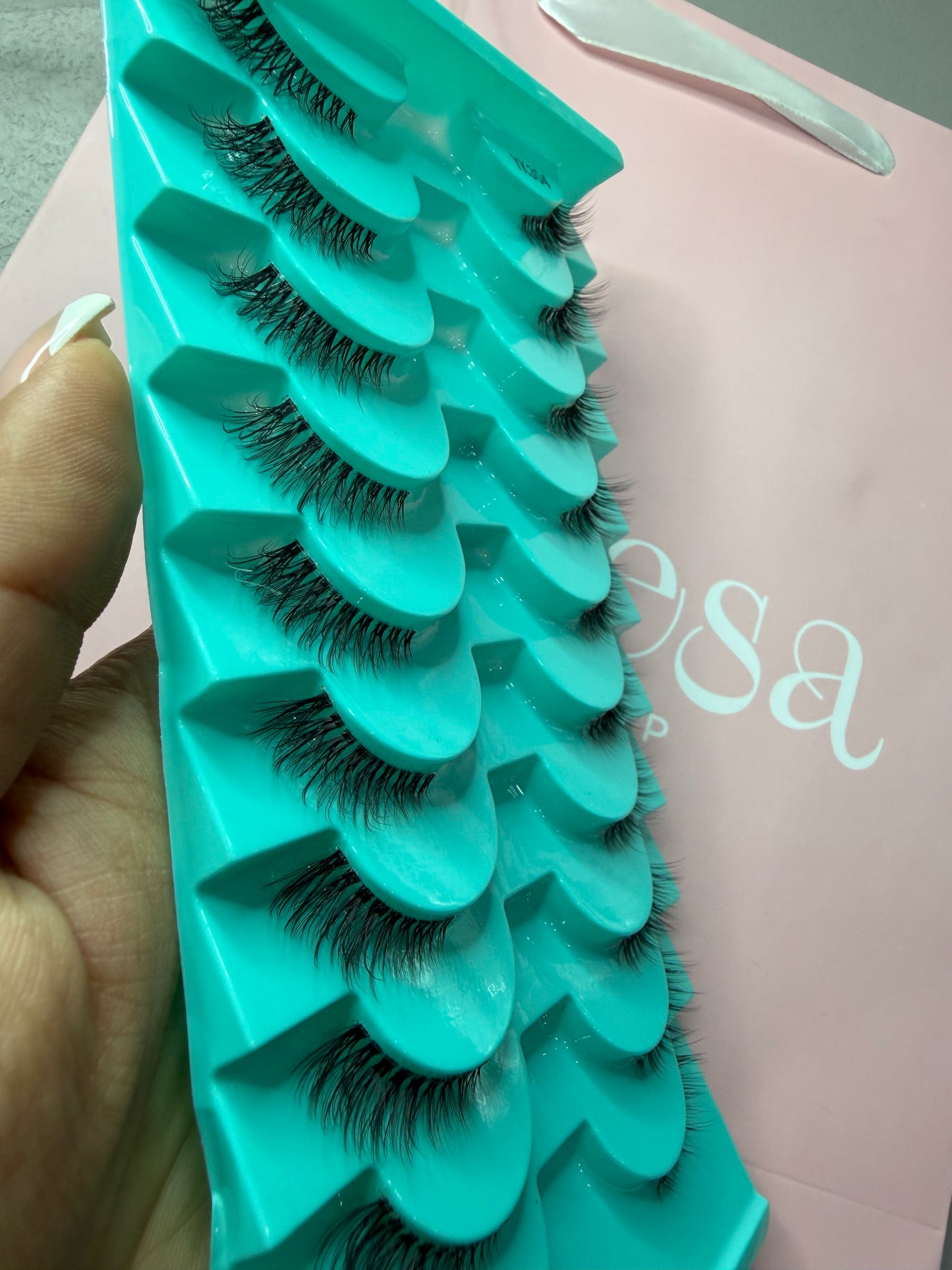Pestañas medias ojo de gato