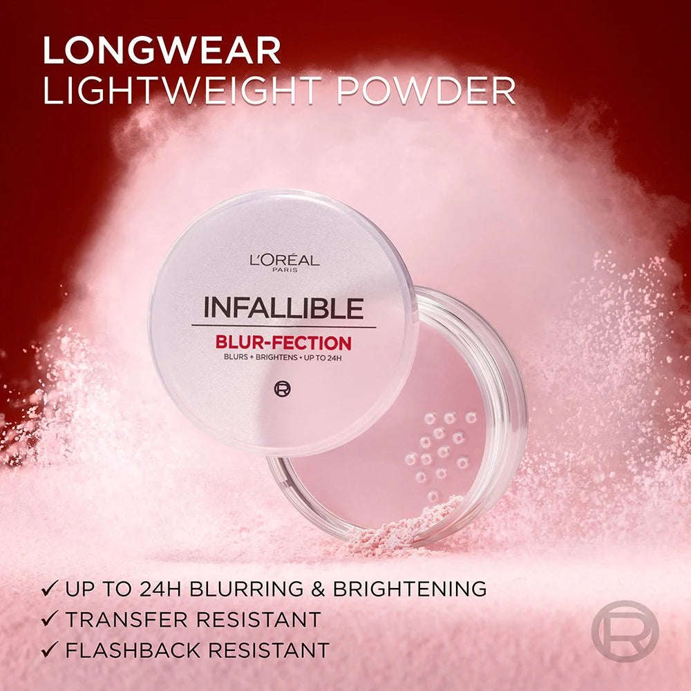 Infallible Blur-Fection Polvo 10 Light Pink Loreal Paris