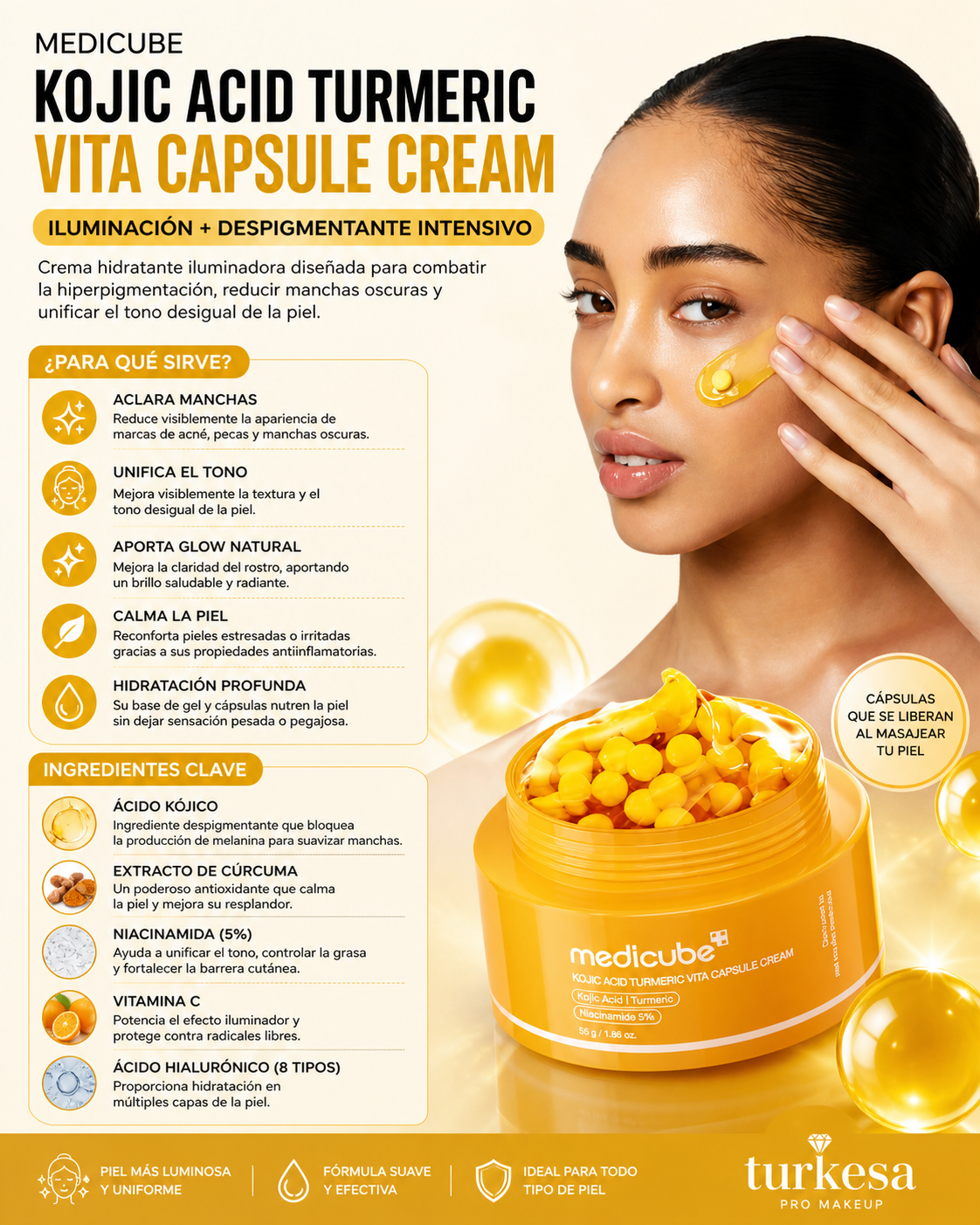Kojic Acid Turmeric Vita Capsule Cream Medicube