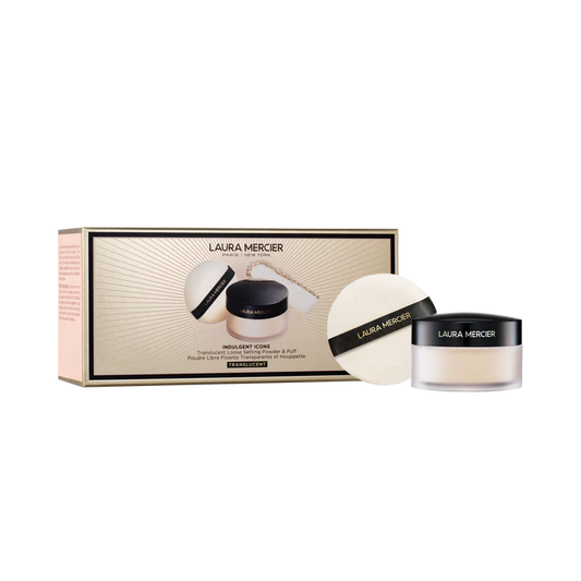 Indulgent Icon Translucent loose Setting Powder + Puff Laura Mercier