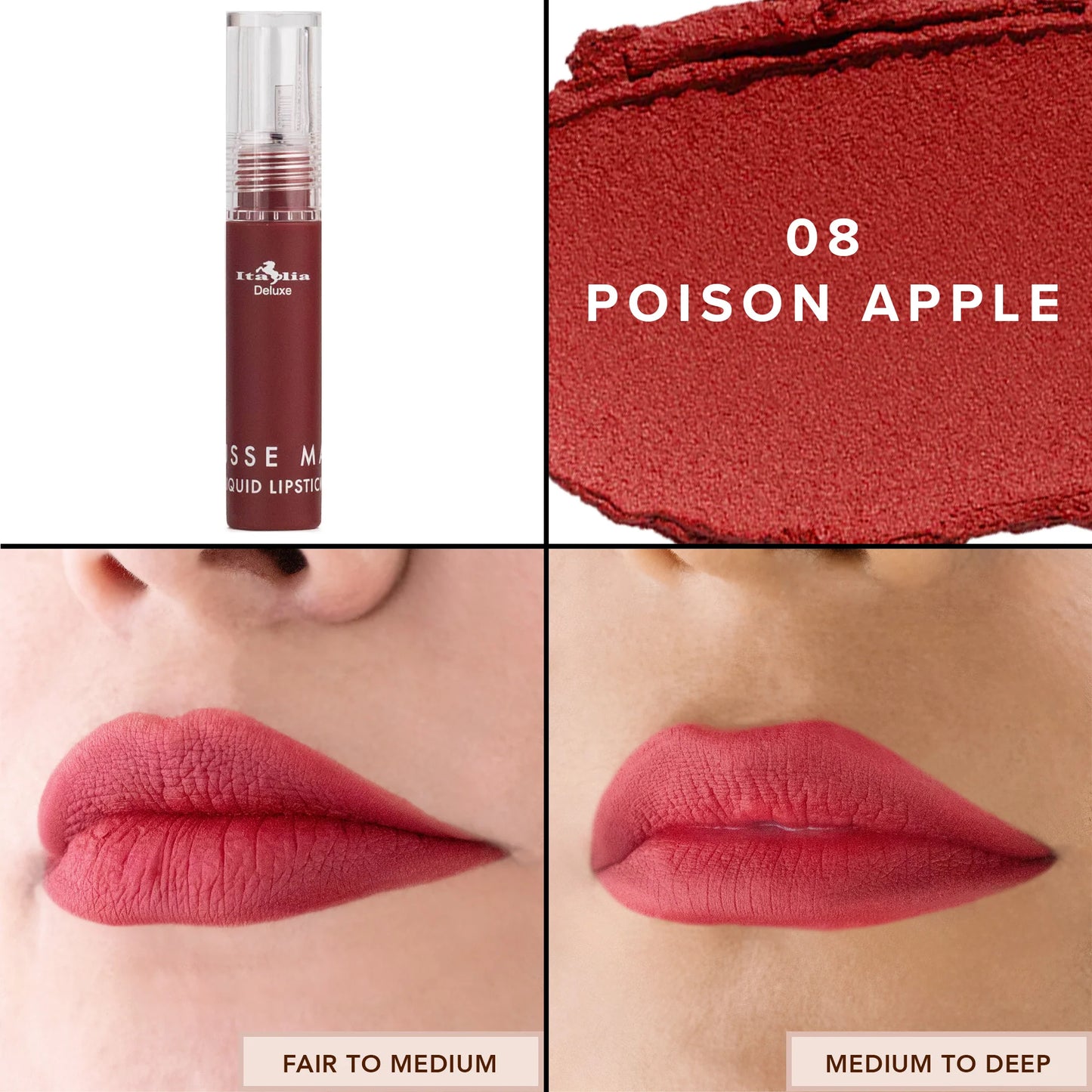 Labial Líquido Mousse Matte Italia Deluxe